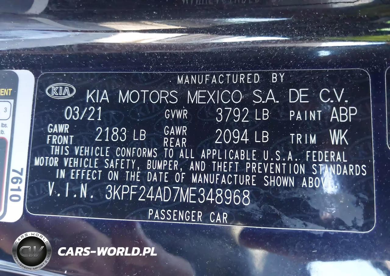 2021 Kia Forte Lxs VIN:3KPF24AD7ME348968 - 9