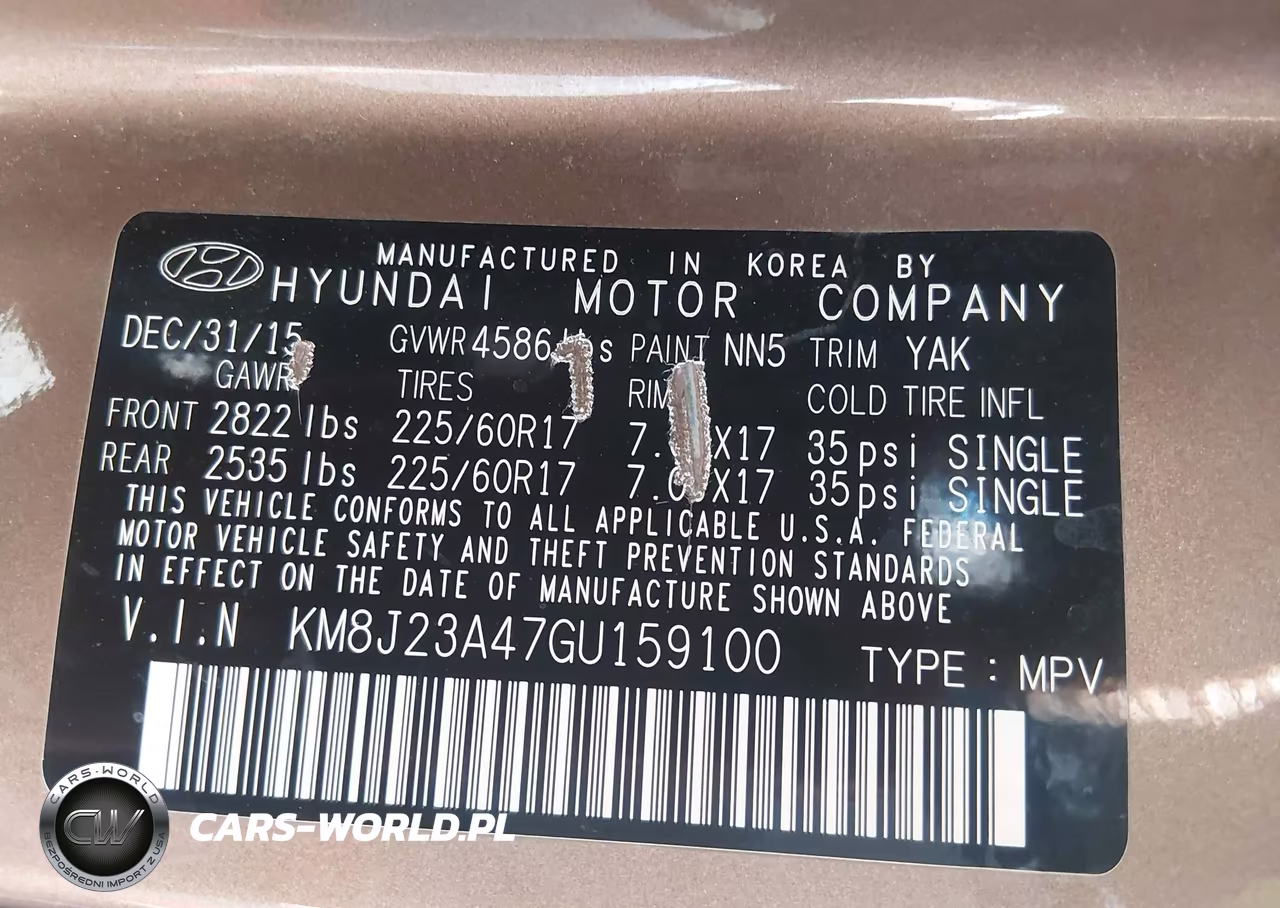 2016 Hyundai Tucson Se VIN:KM8J23A47GU159100 - 9