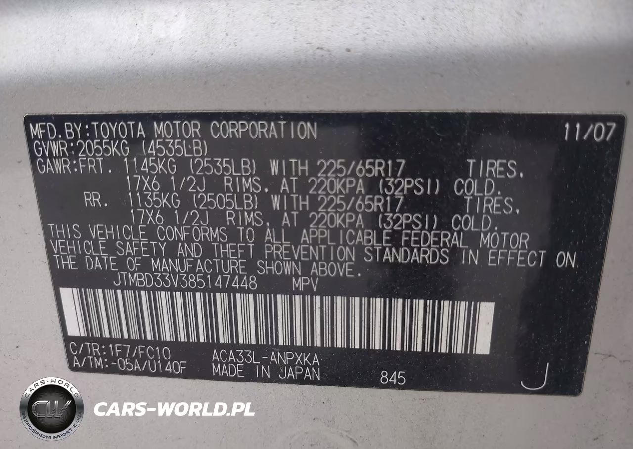 2008 Toyota Rav4 VIN:JTMBD33V385147448 - 9