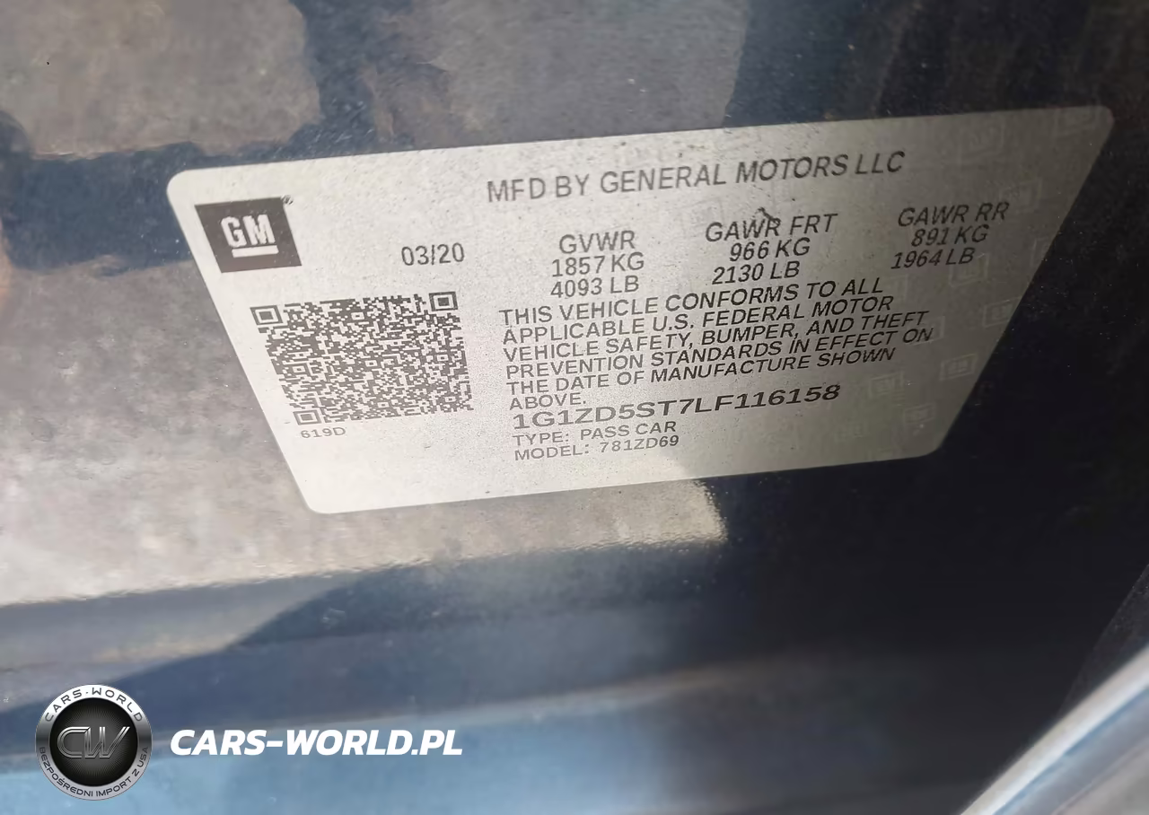 2020 CHEVROLET MALIBU FWD LT VIN:1G1ZD5ST7LF116158 - 9