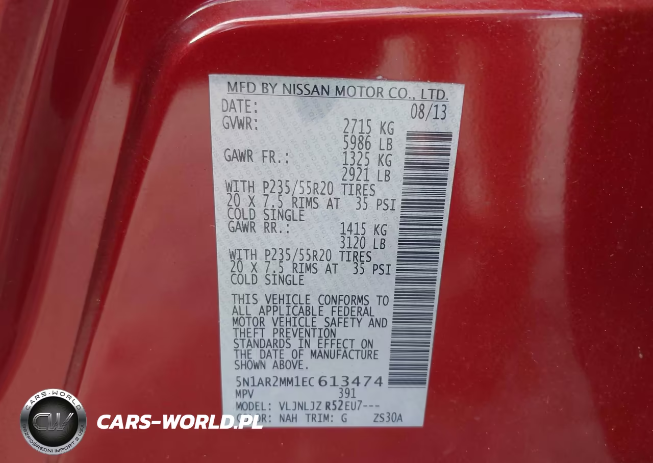 2014 Nissan Pathfinder Platinum VIN:5N1AR2MM1EC613474 - 9