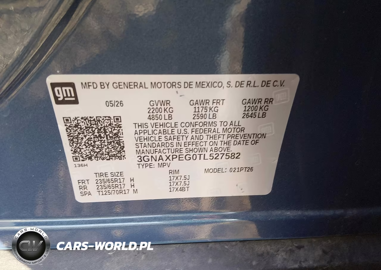 2026 Chevrolet Equinox Awd Lt VIN:3GNAXPEG0TL527582 - 9