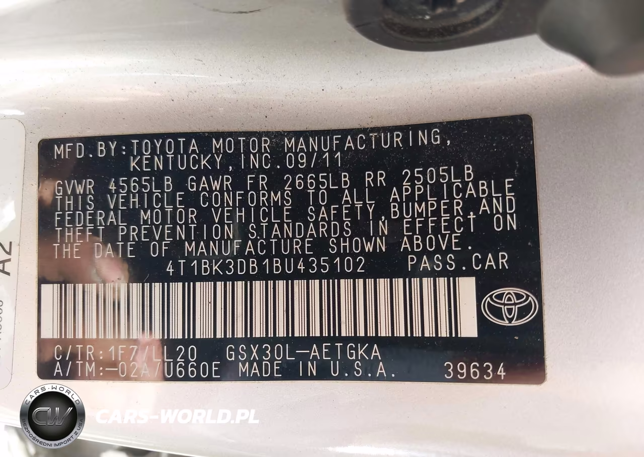 2011 Toyota Avalon VIN:4T1BK3DB1BU435102 - 9