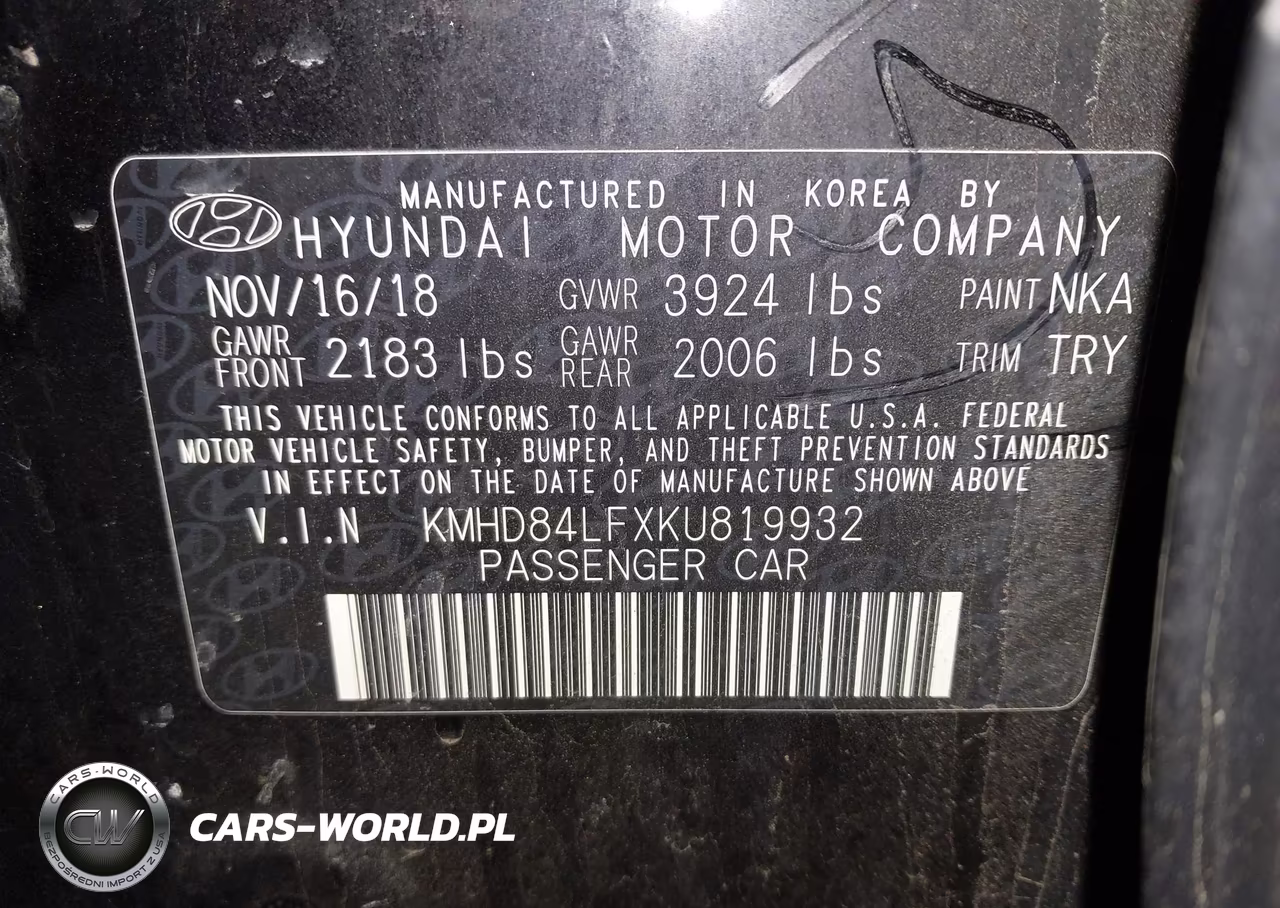 2019 Hyundai Elantra Value Edition VIN:KMHD84LFXKU819932 - 9