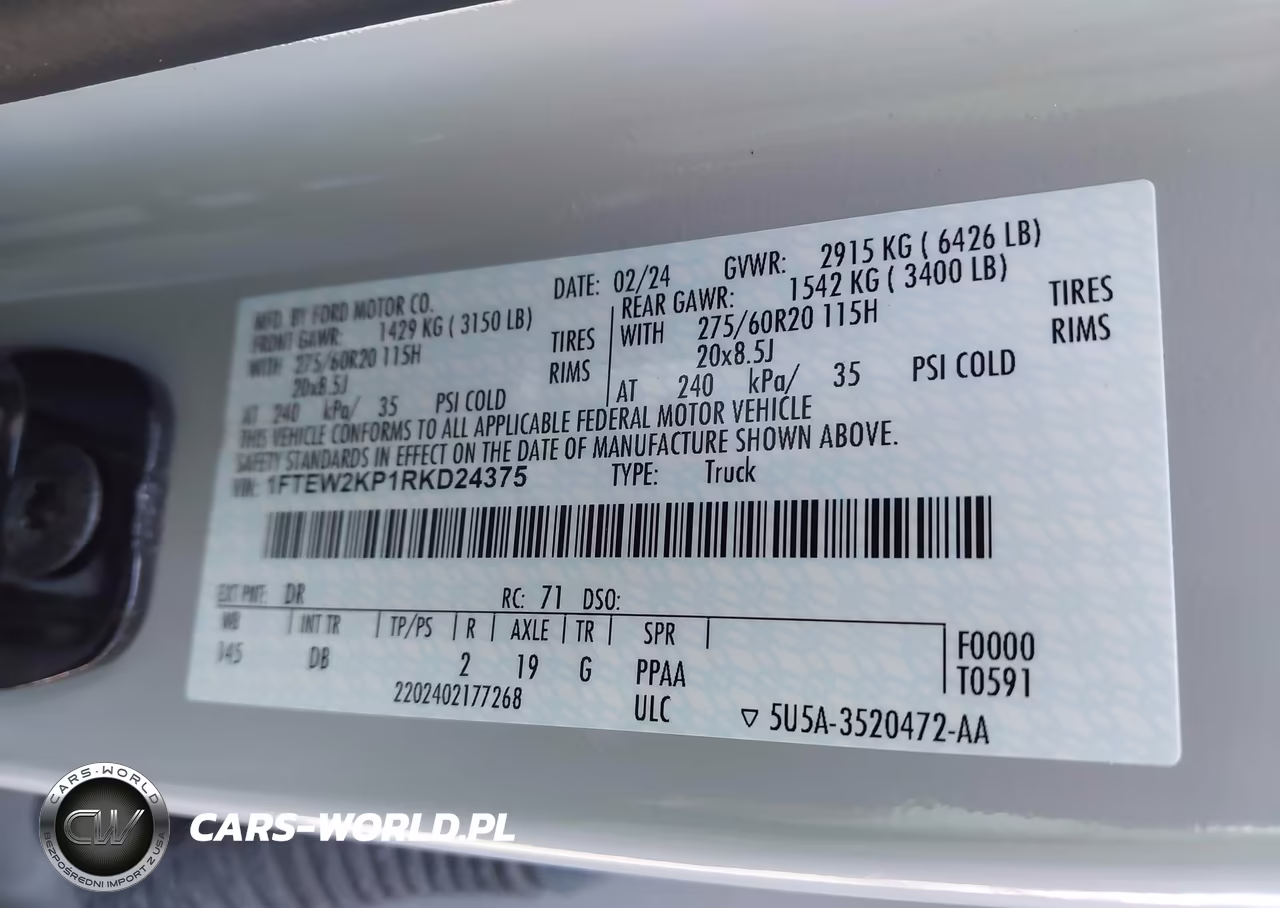 2024 Ford F-150 Stx VIN:1FTEW2KP1RKD24375 - 9