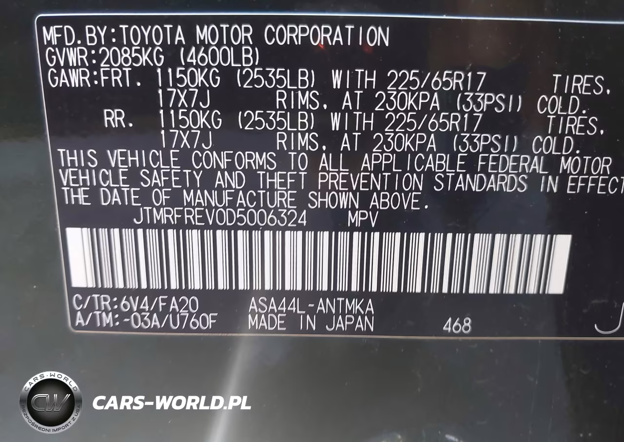 2013 Toyota Rav4 Xle VIN:JTMRFREV0D5006324 - 9