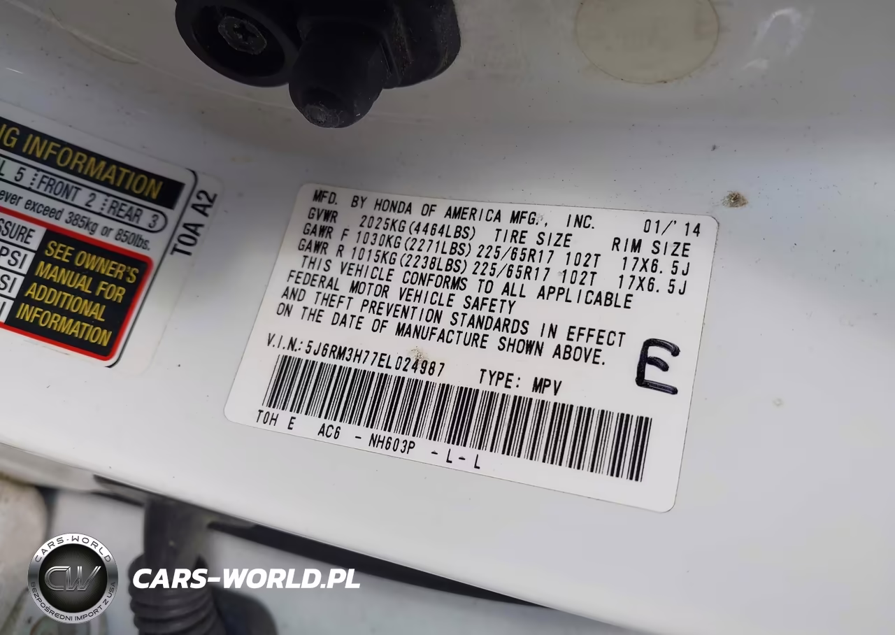 2014 Honda Cr-V Ex-L VIN:5J6RM3H77EL024987 - 9
