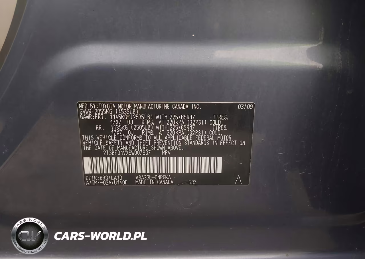 2009 Toyota Rav4 Limited VIN:2T3BF31VX9W007937 - 9