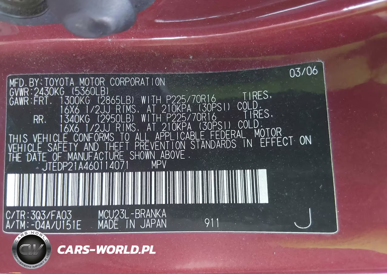 2006 Toyota Highlander V6 VIN:JTEDP21A460114071 - 9