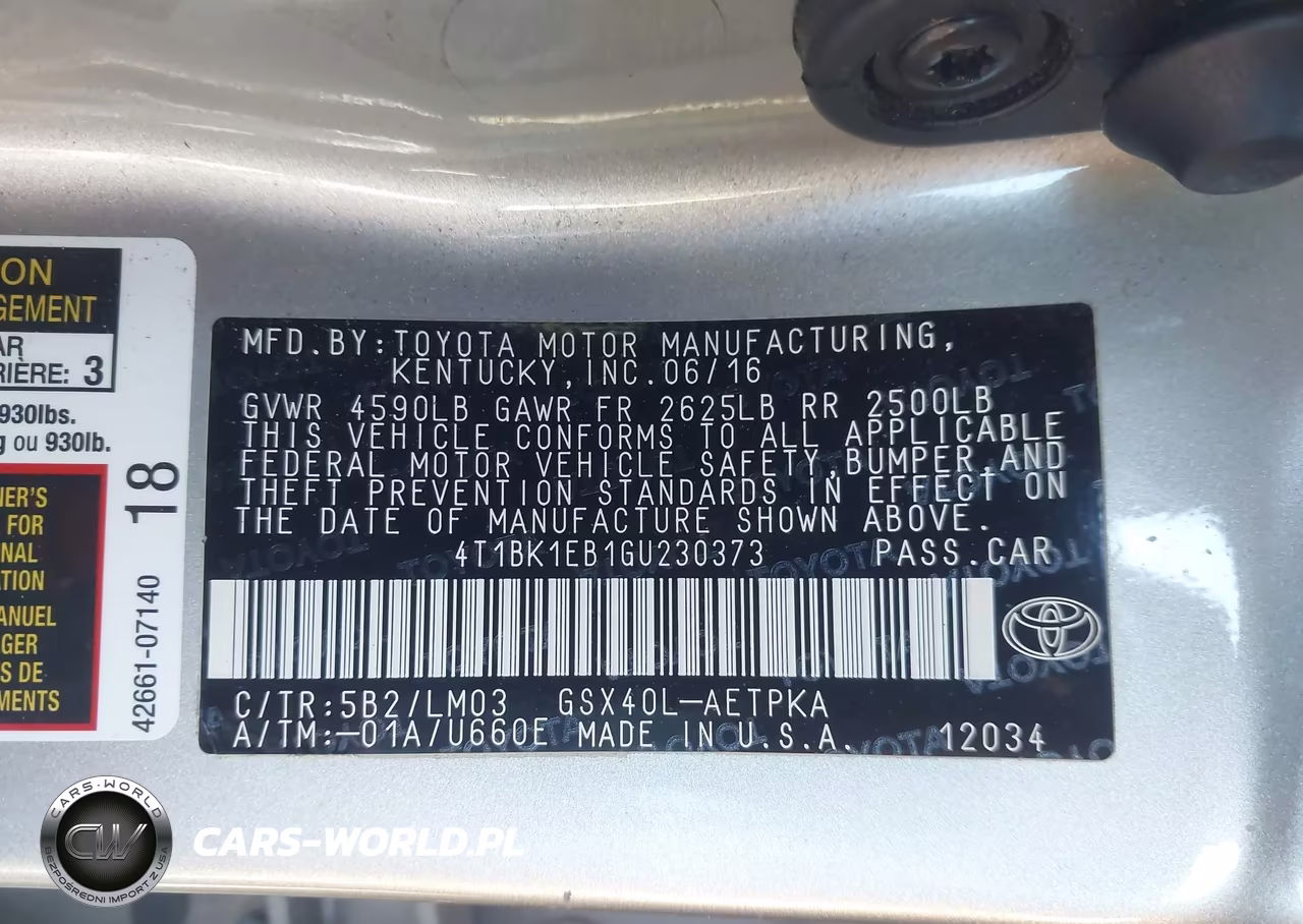 2016 Toyota Avalon Limited VIN:4T1BK1EB1GU230373 - 9