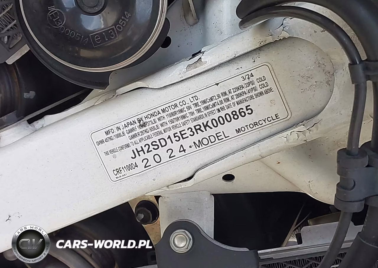 2024 Honda Crf1100 D4 VIN:JH2SD15E3RK000865 - 10