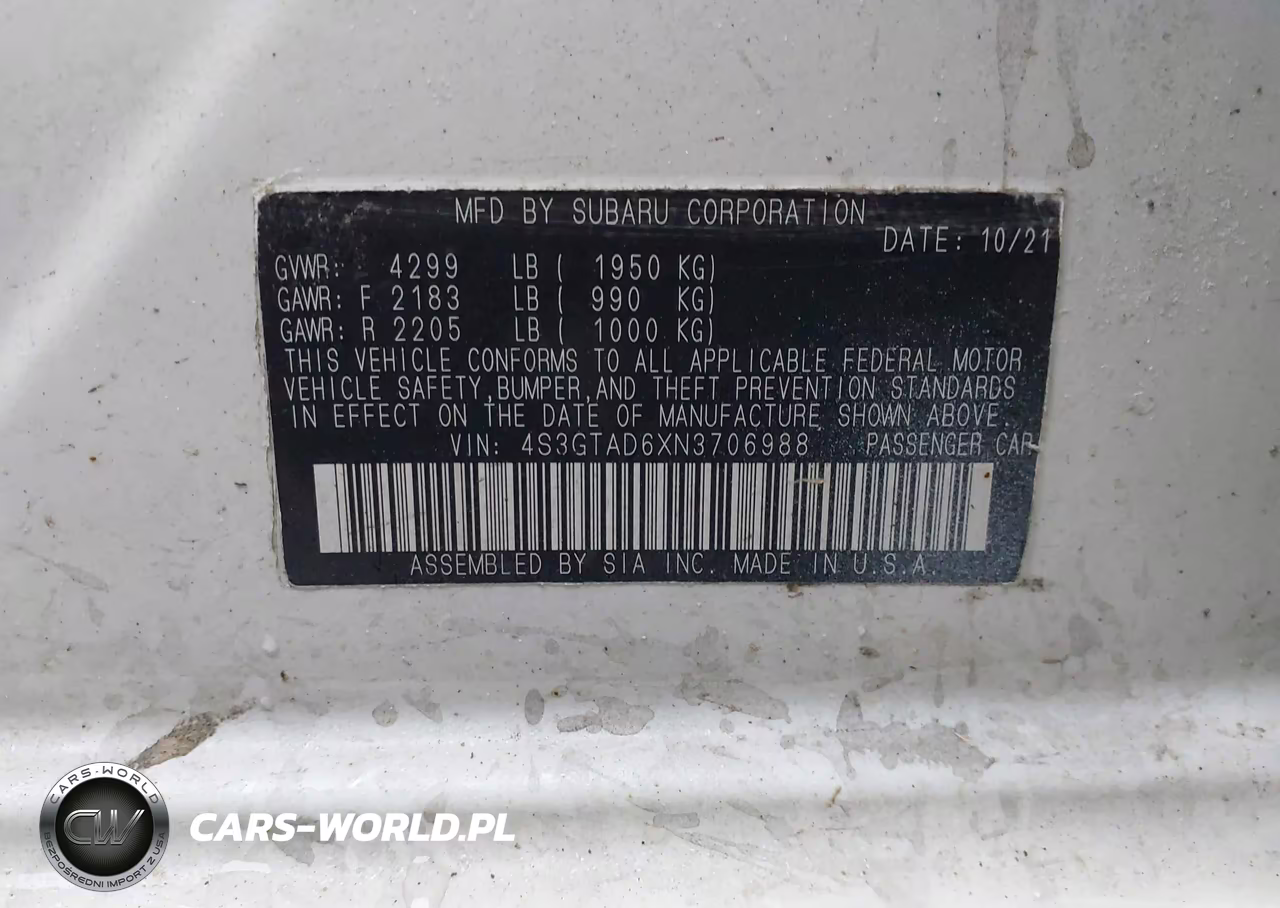 2022 Subaru Impreza Premium 5-Door VIN:4S3GTAD6XN3706988 - 9