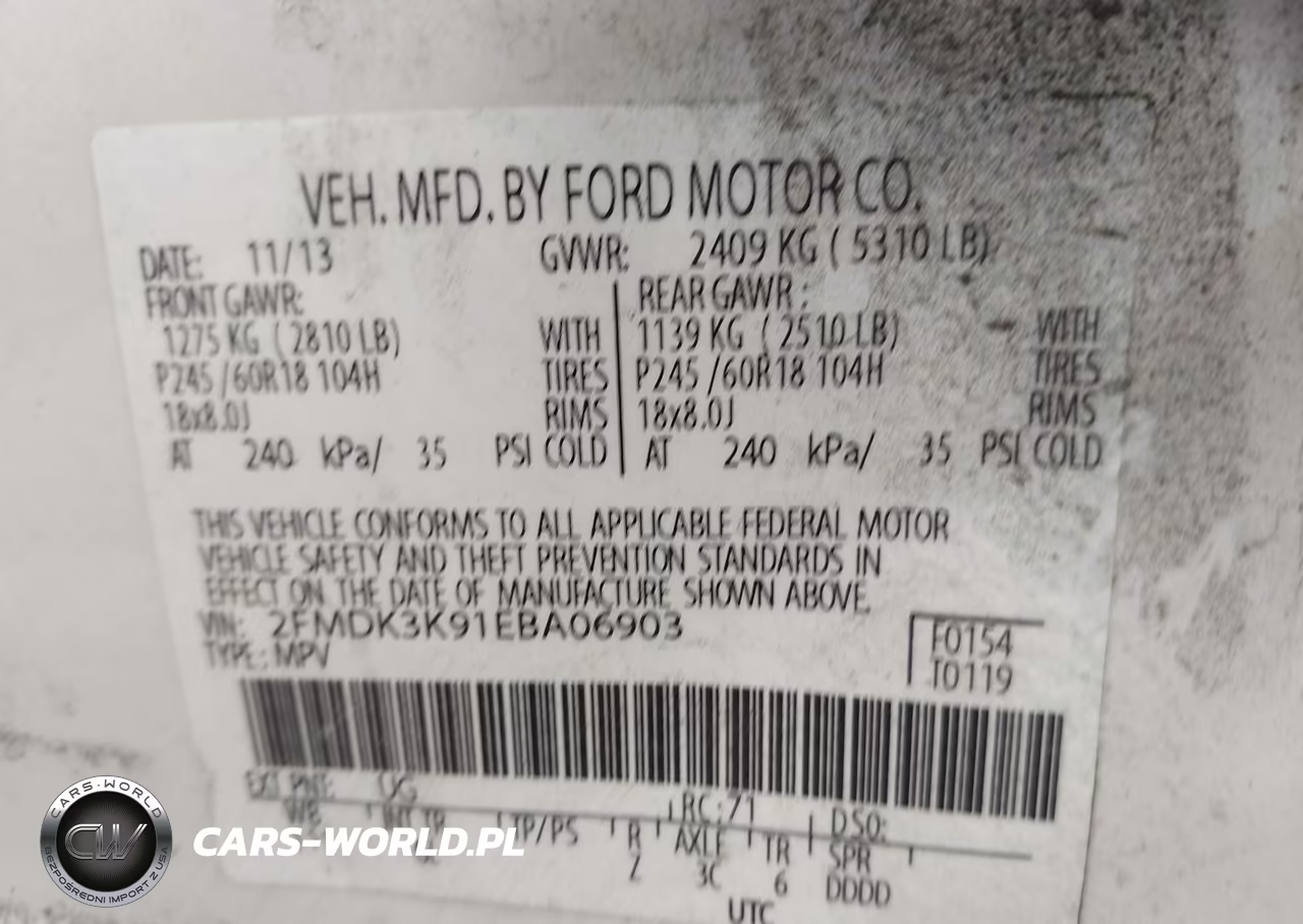 2014 Ford Edge Limited VIN:2FMDK3K91EBA06903 - 9