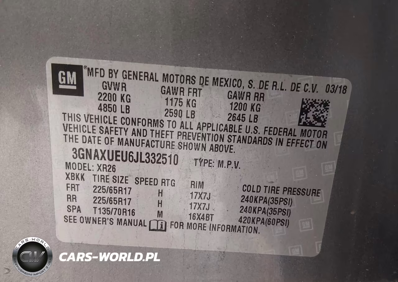 2018 Chevrolet Equinox Lt VIN:3GNAXUEU6JL332510 - 9
