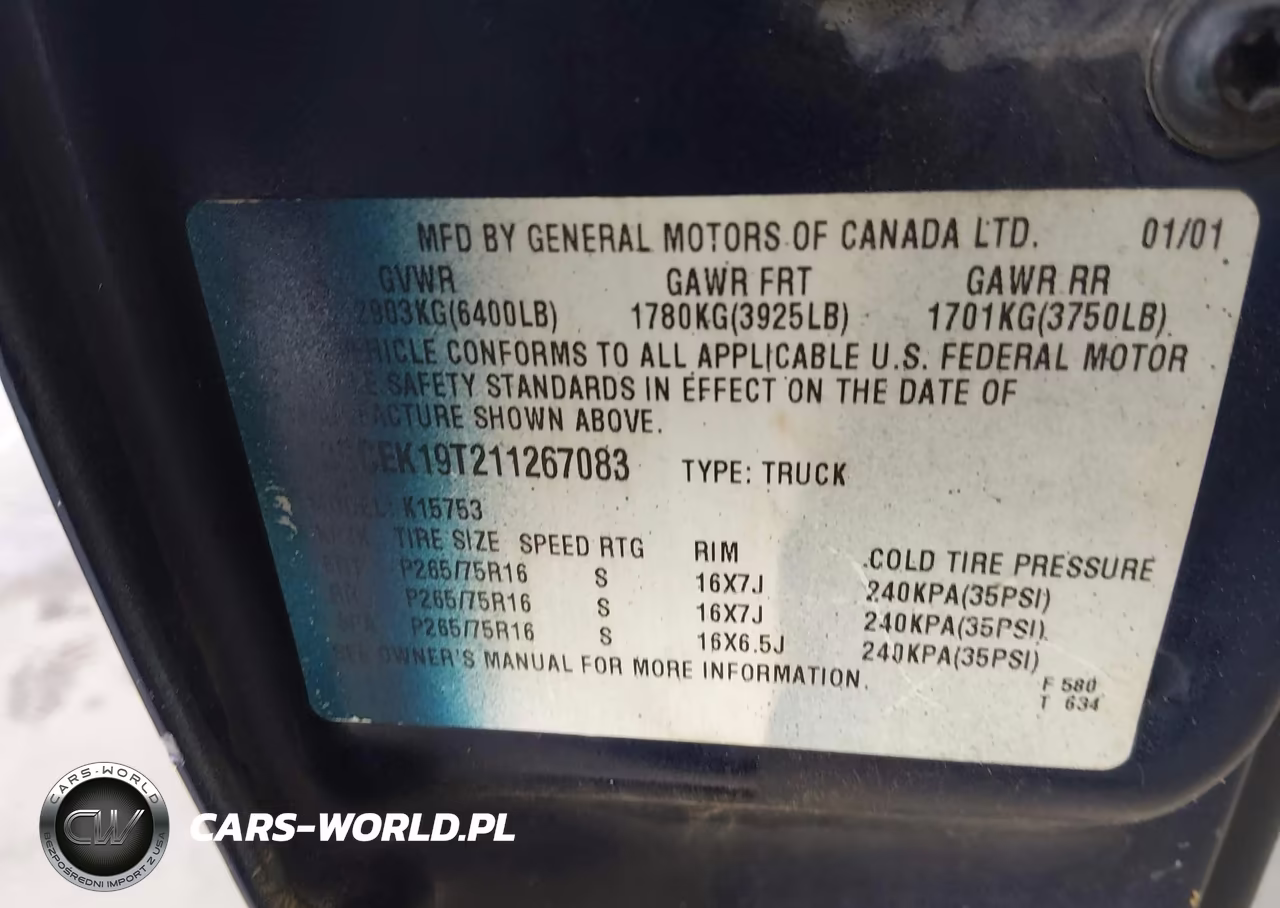 2001 Chevrolet Silverado 1500 Ls VIN:2GCEK19T211267083 - 9