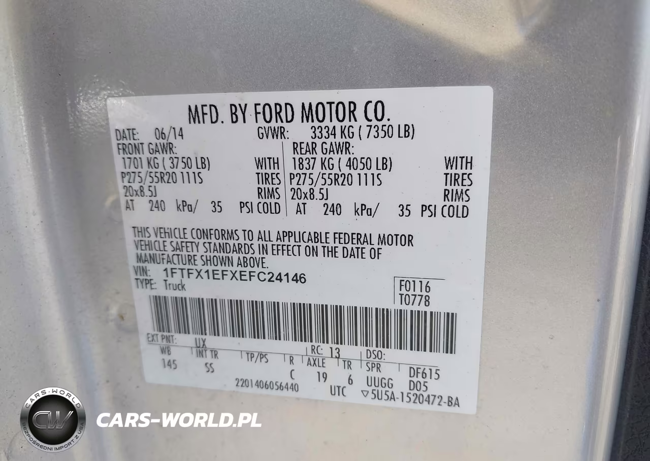 2014 Ford F-150 Stx VIN:1FTFX1EFXEFC24146 - 9