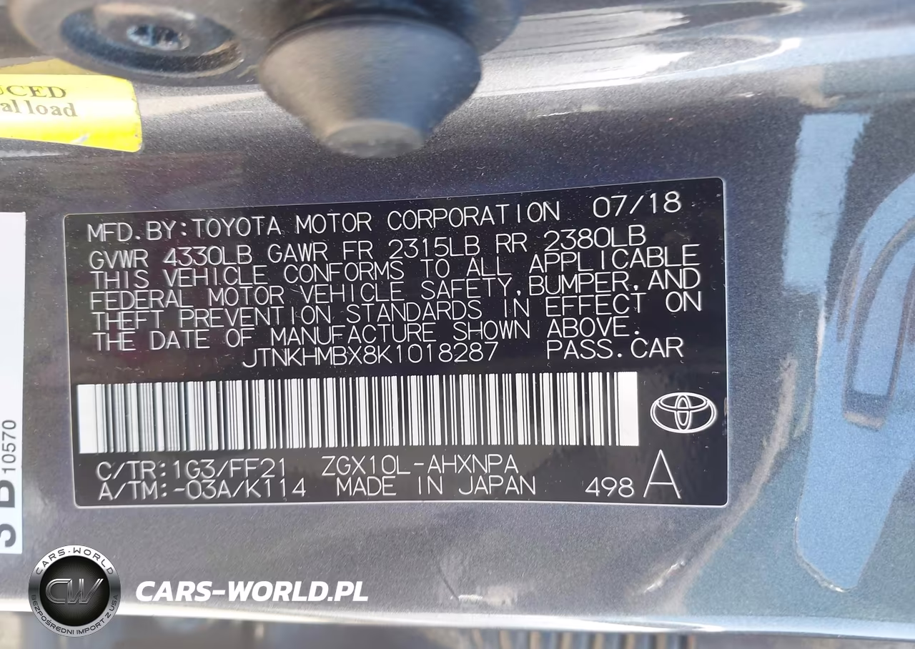2019 Toyota C-Hr Xle VIN:JTNKHMBX8K1018287 - 9