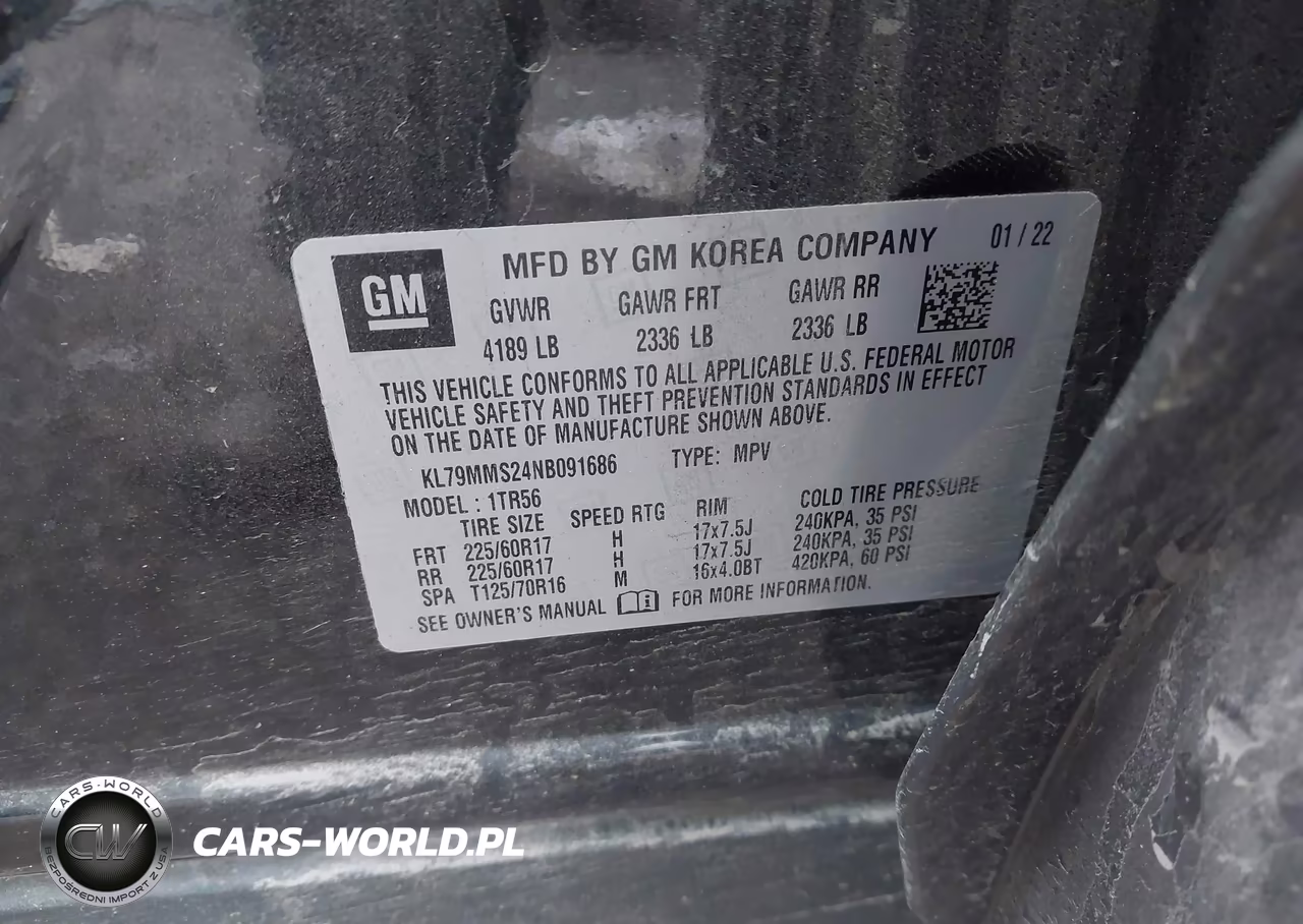 2022 Chevrolet Trailblazer Fwd Ls VIN:KL79MMS24NB091686 - 9