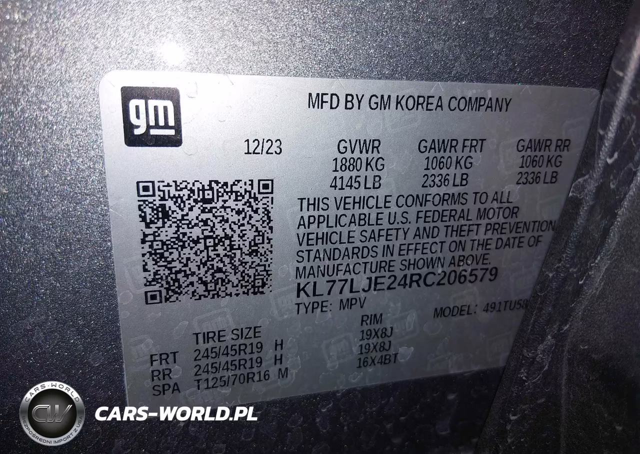 2024 Chevrolet Trax Fwd 2Rs VIN:KL77LJE24RC206579 - 9