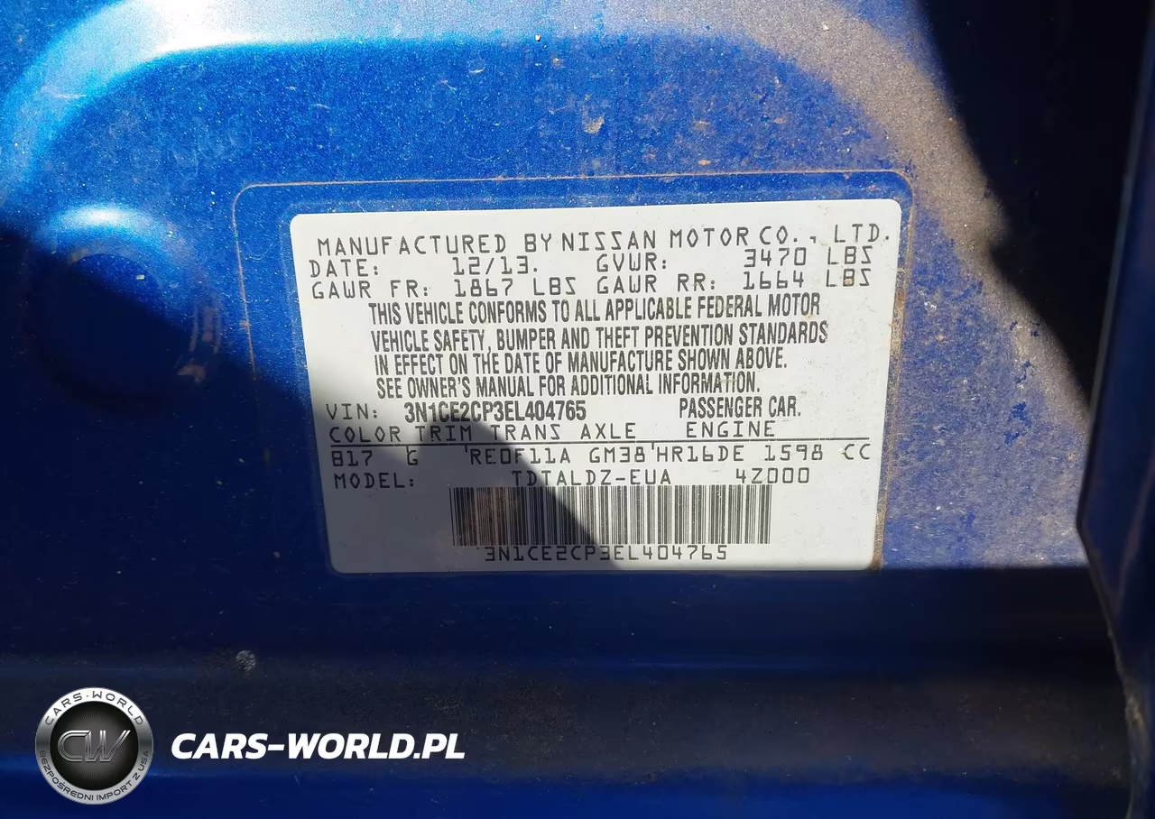 2014 Nissan Versa Note Sv VIN:3N1CE2CP3EL404765 - 9