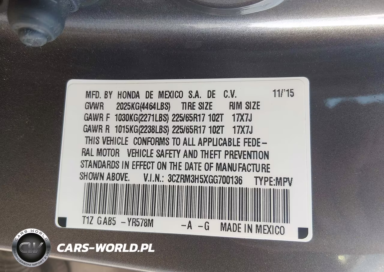 2016 Honda Cr-V Ex VIN:3CZRM3H5XGG700136 - 9