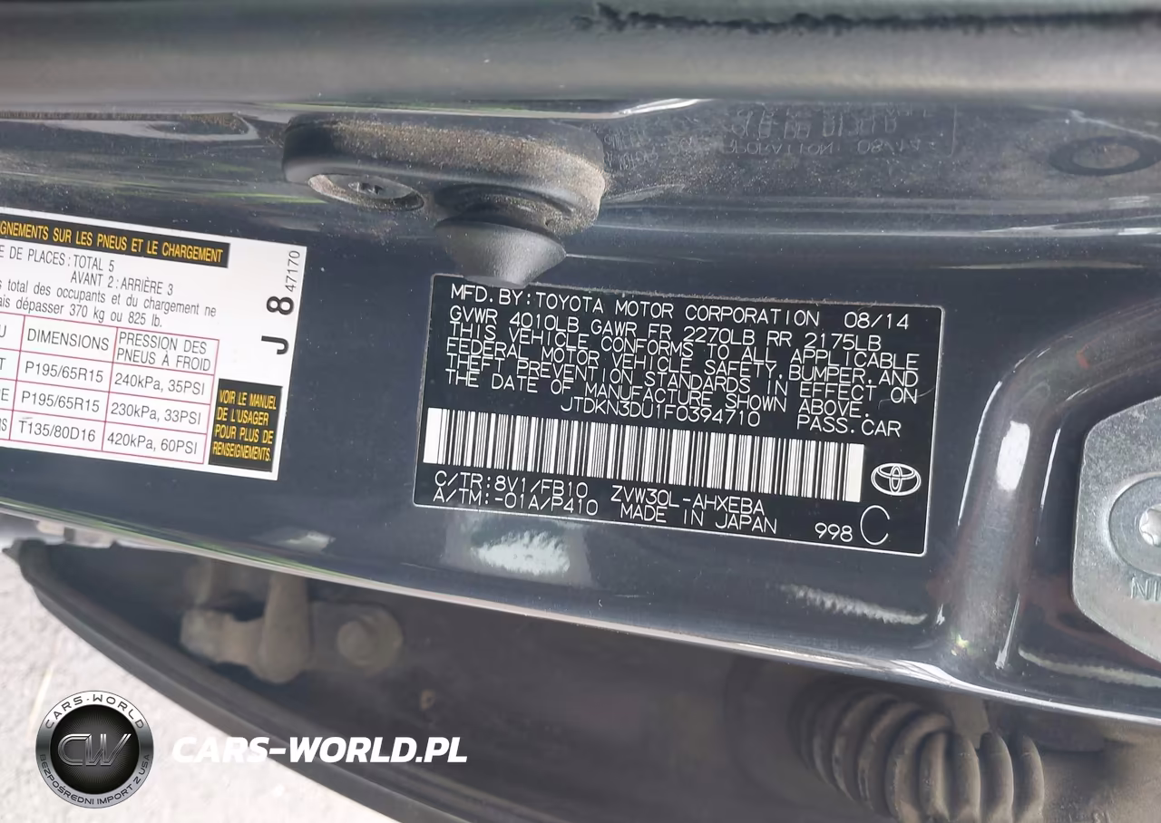 2015 Toyota Prius Three VIN:JTDKN3DU1F0394710 - 9