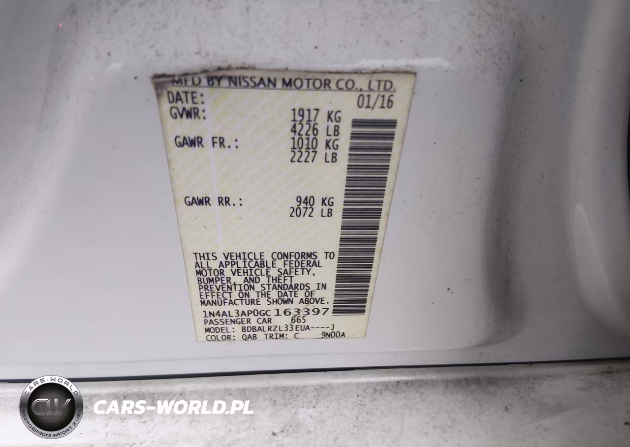 2016 Nissan Altima 2.5 Sl VIN:1N4AL3AP0GC163397 - 9