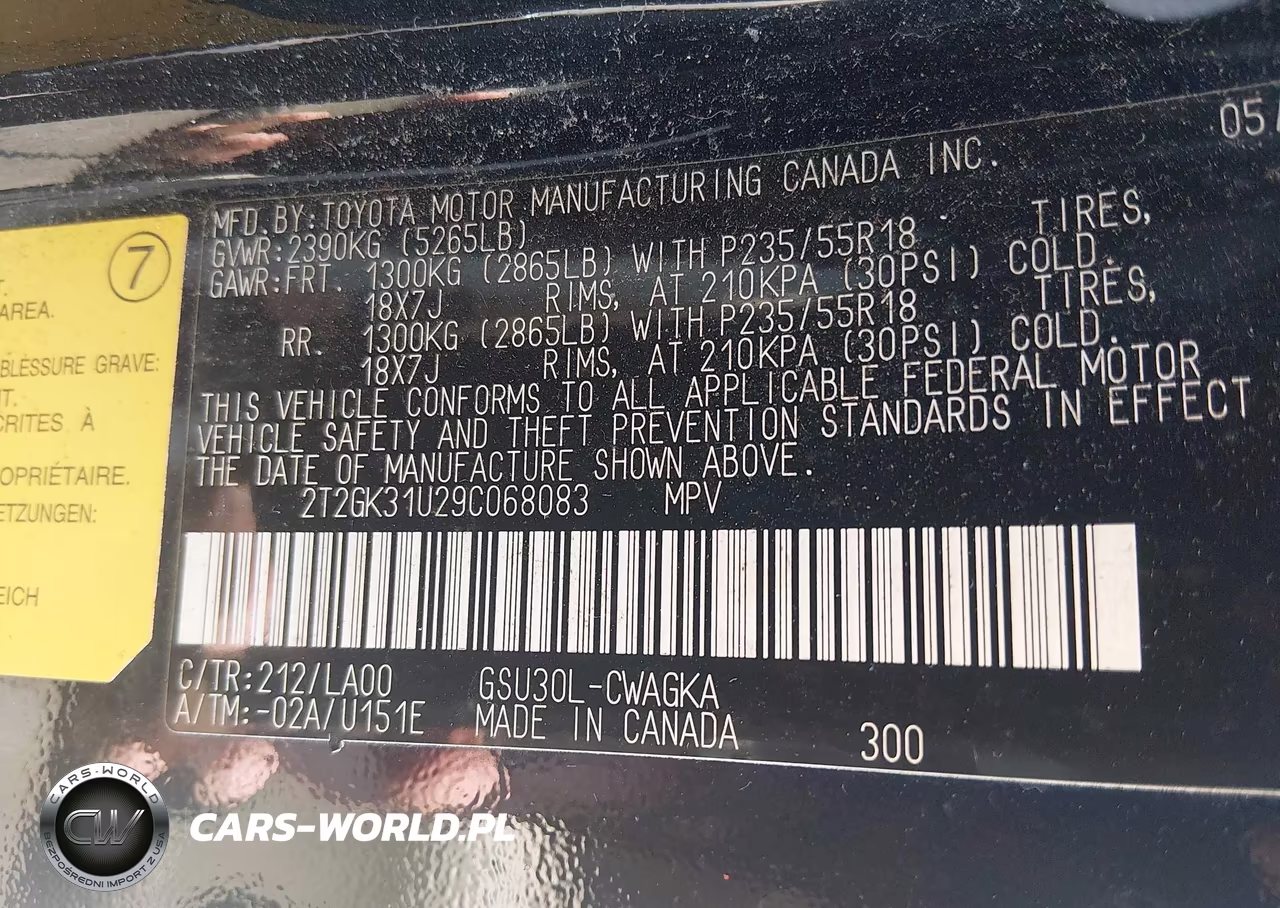 2009 Lexus Rx 350 VIN:2T2GK31U29C068083 - 9