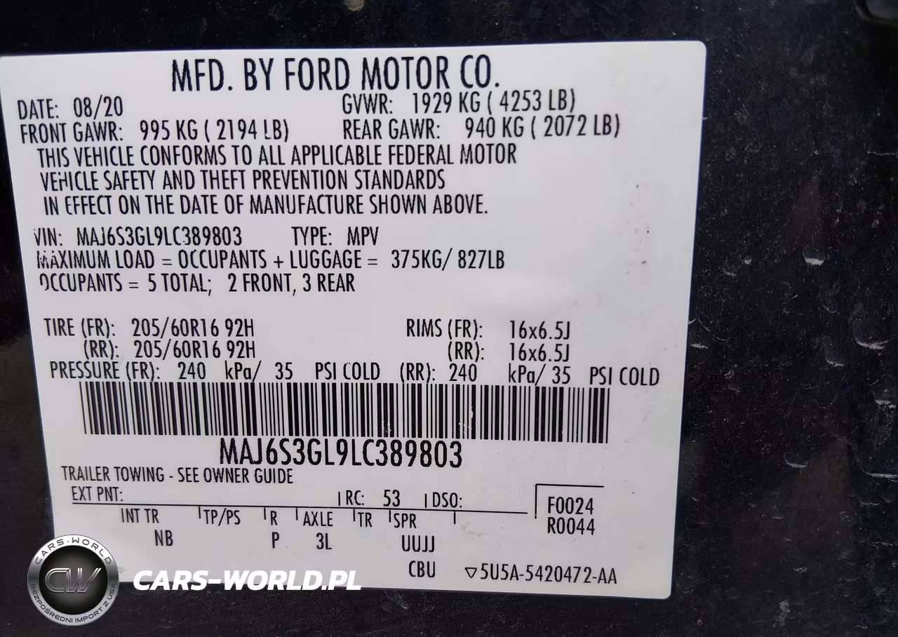 2020 Ford Ecosport Se VIN:MAJ6S3GL9LC389803 - 9