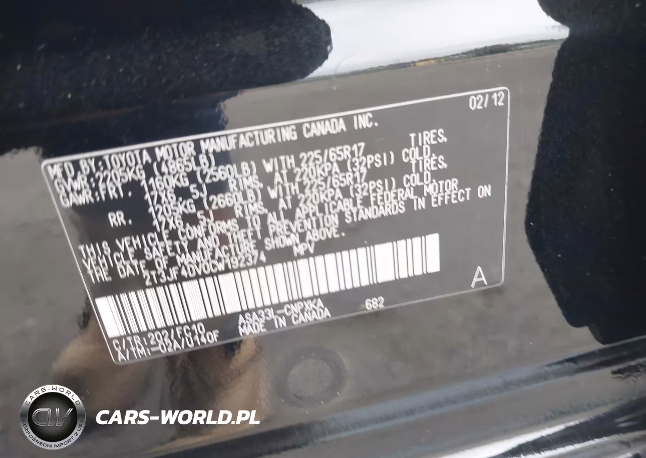 2012 Toyota Rav4 VIN:2T3JF4DV0CW192374 - 9