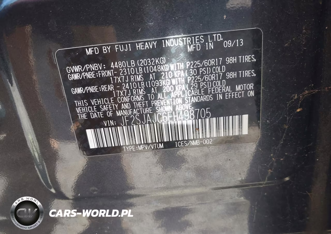 2014 Subaru Forester 2.5I Limited VIN:JF2SJAJC6EH498705 - 9