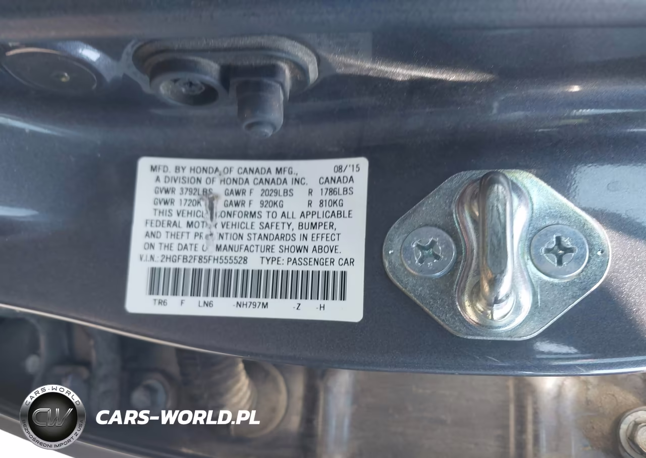 2015 Honda Civic Ex VIN:2HGFB2F85FH555528 - 9