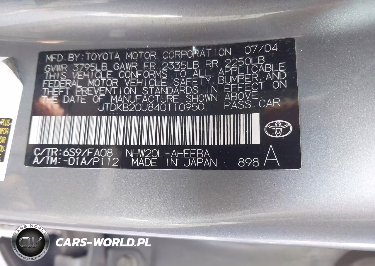 2004 Toyota Prius VIN:JTDKB20U840110950 - 9