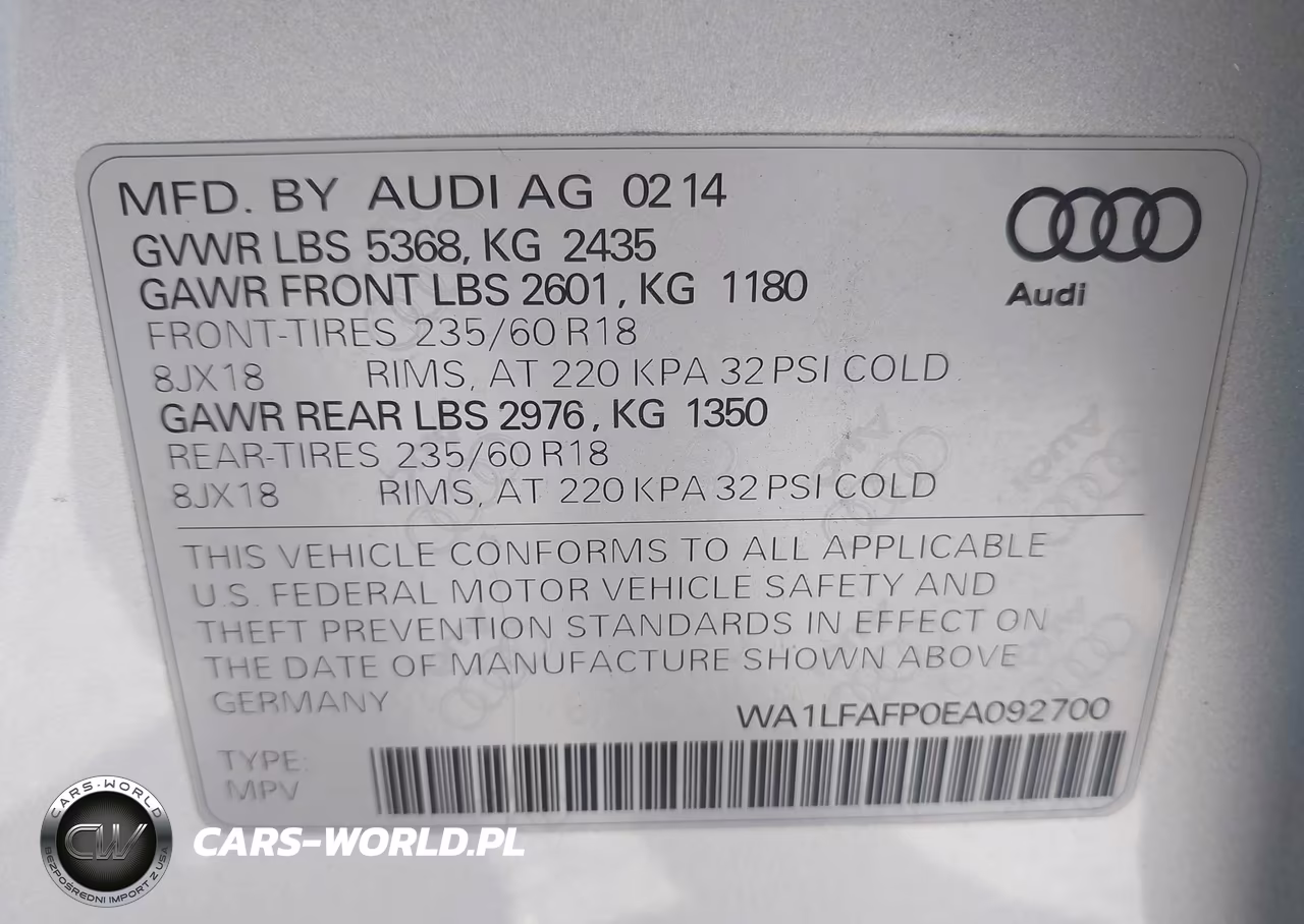 2014 Audi Q5 2.0T Premium VIN:WA1LFAFP0EA092700 - 9