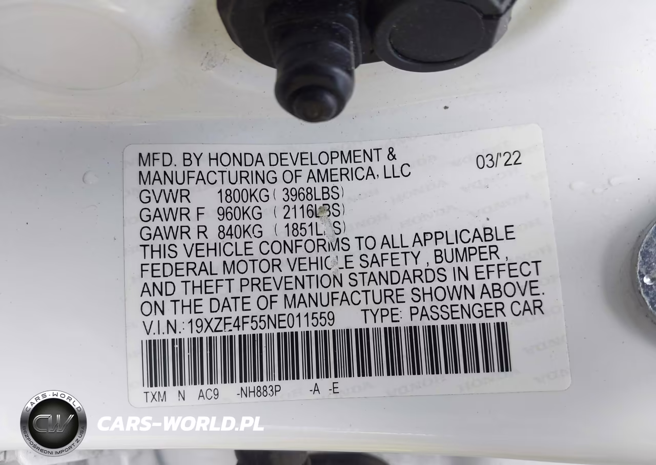 2022 Honda Insight Ex VIN:19XZE4F55NE011559 - 9