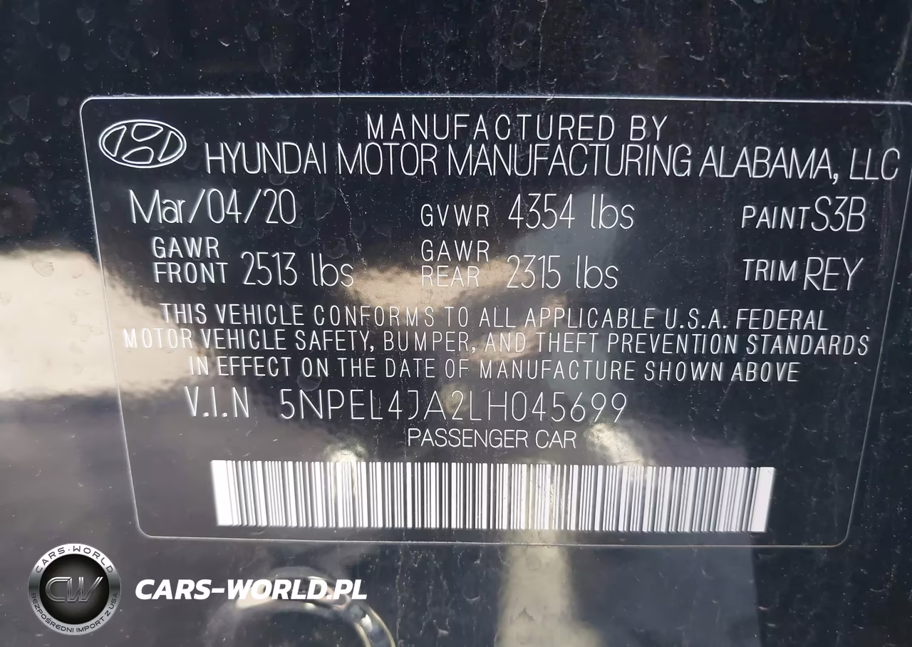 2020 Hyundai Sonata Sel VIN:5NPEL4JA2LH045699 - 9