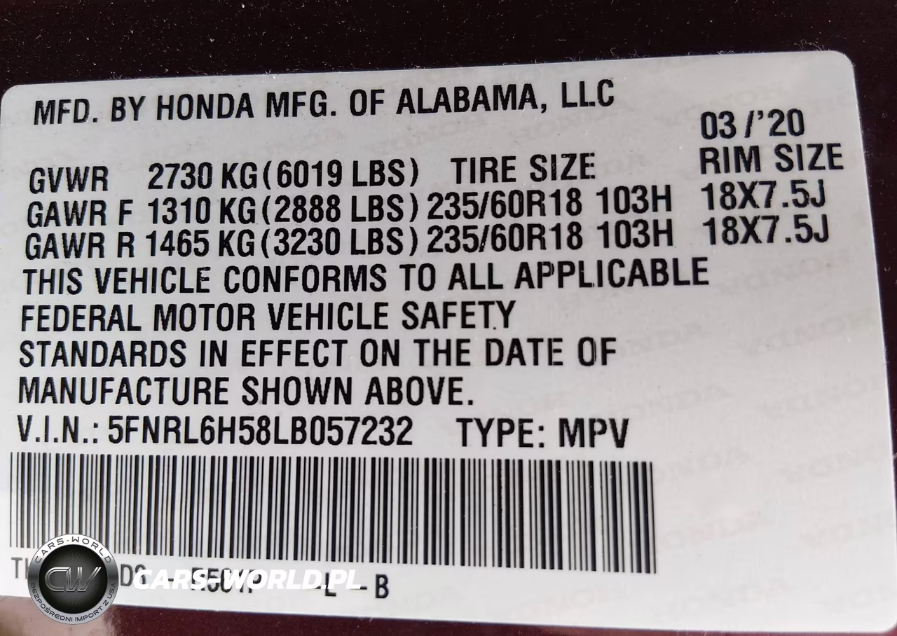 2020 Honda Odyssey Ex VIN:5FNRL6H58LB057232 - 9