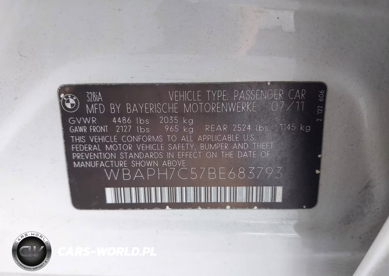 2011 BMW 328I VIN:WBAPH7C57BE683793 - 9