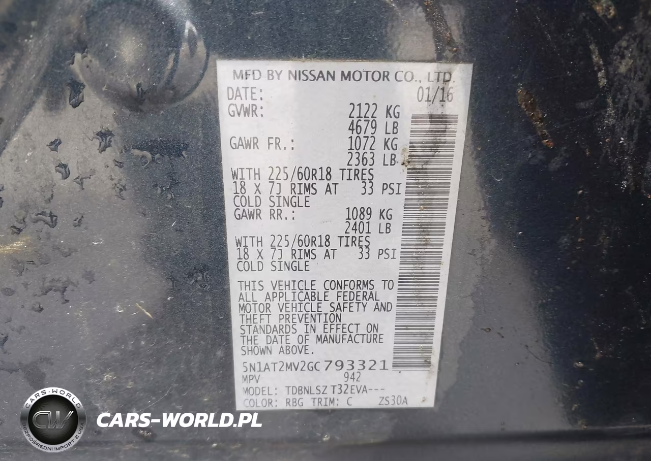 2016 Nissan Rogue Sl VIN:5N1AT2MV2GC793321 - 9
