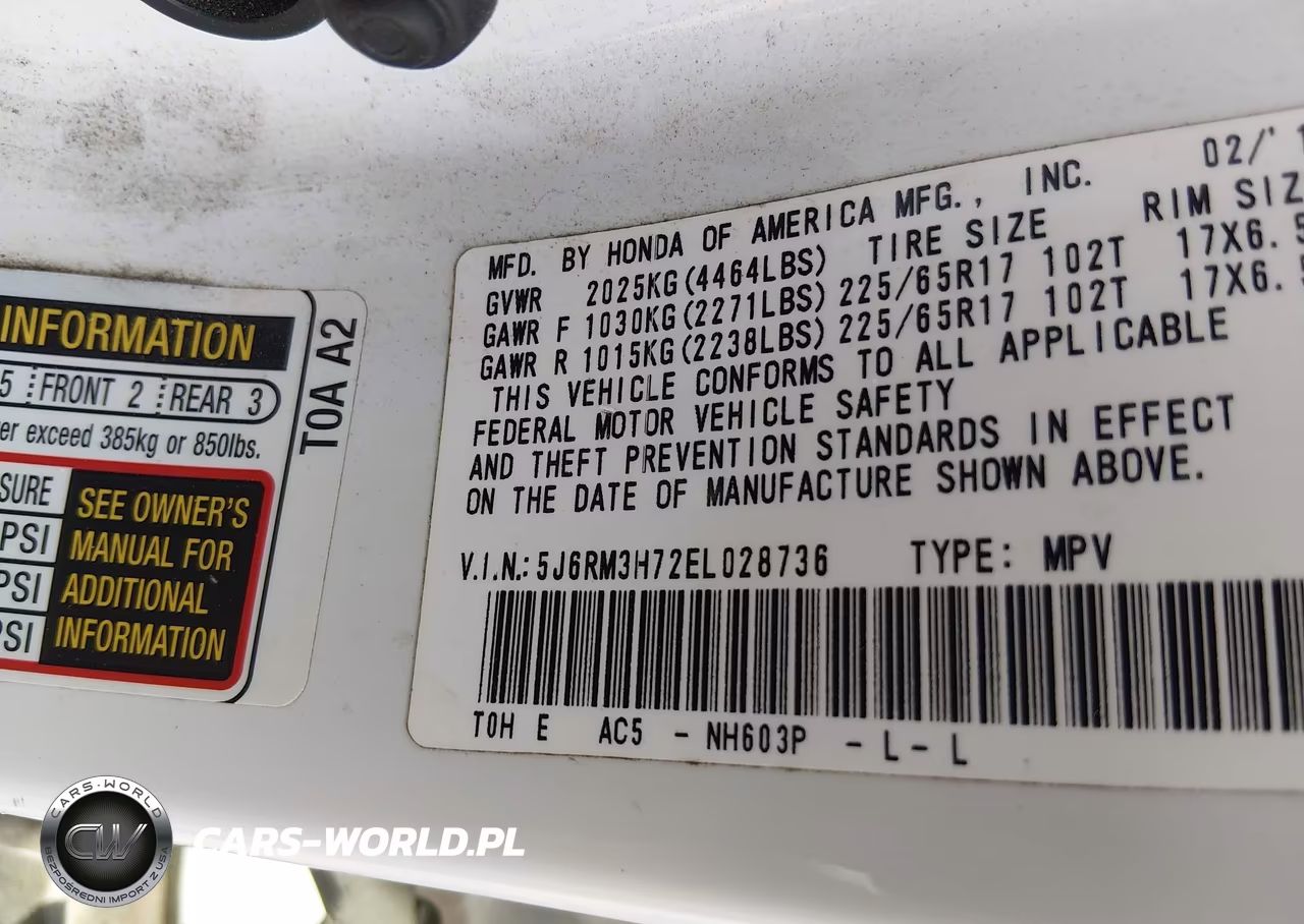 2014 Honda Cr-V Ex-L VIN:5J6RM3H72EL028736 - 9