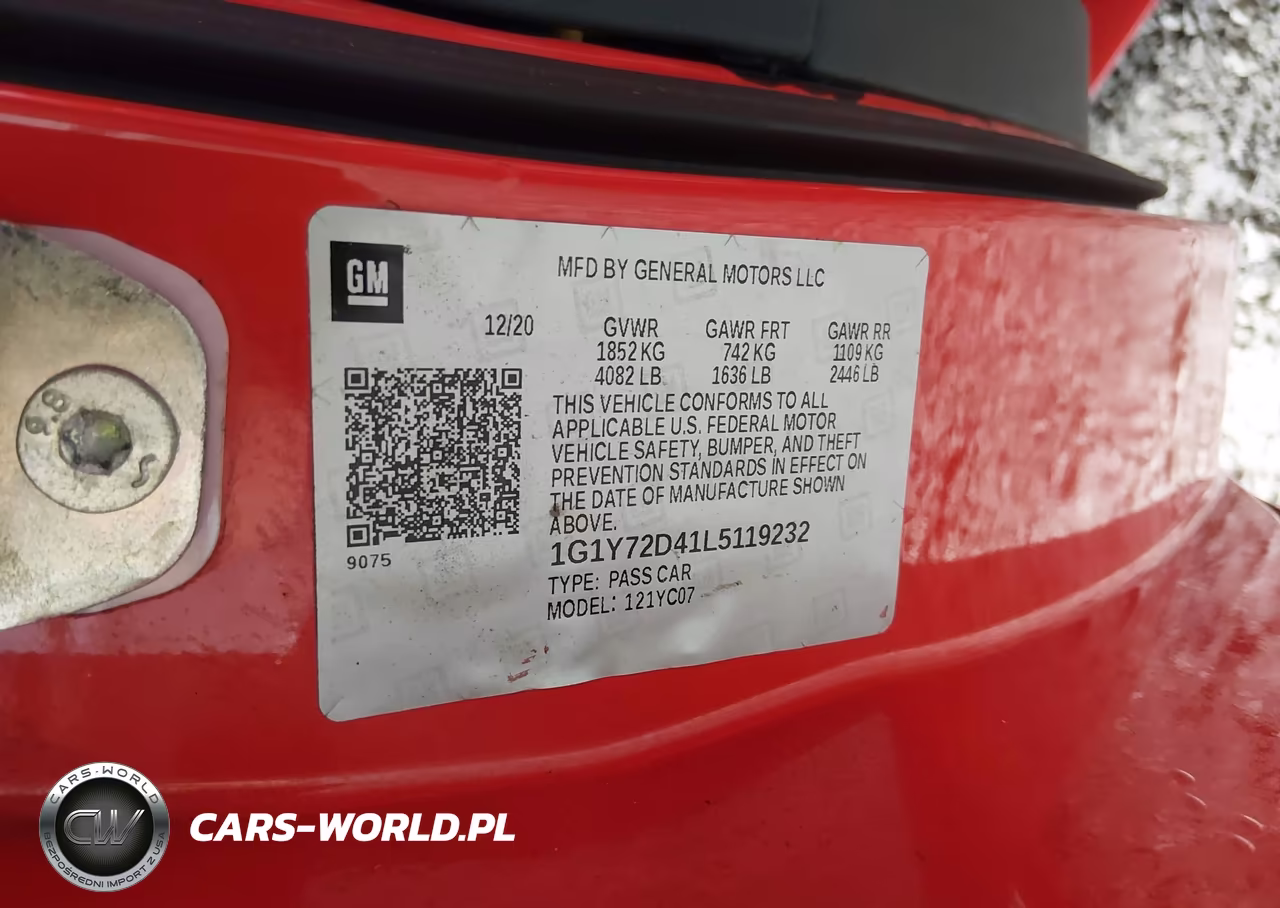 2020 Chevrolet Corvette Stingray Rwd 2Lt VIN:1G1Y72D41L5119232 - 9