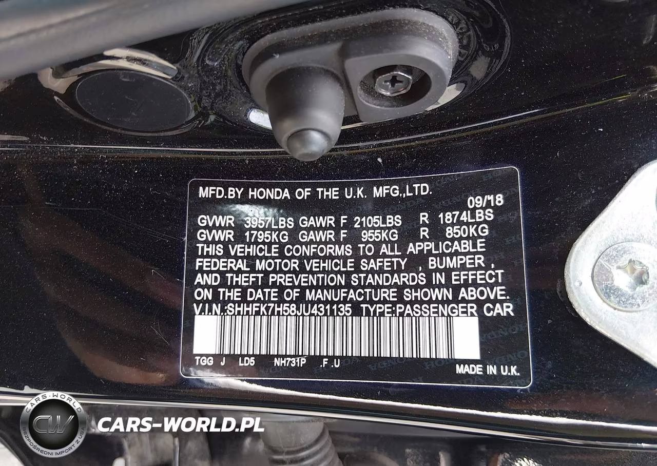 2018 Honda Civic Ex VIN:SHHFK7H58JU431135 - 9