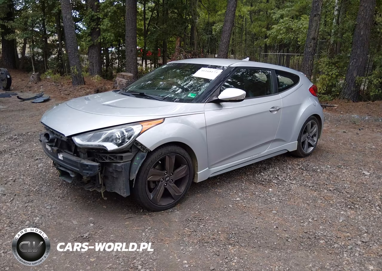 2014 Hyundai Veloster Turbo W-Blue VIN:KMHTC6AE9EU207094 - 2