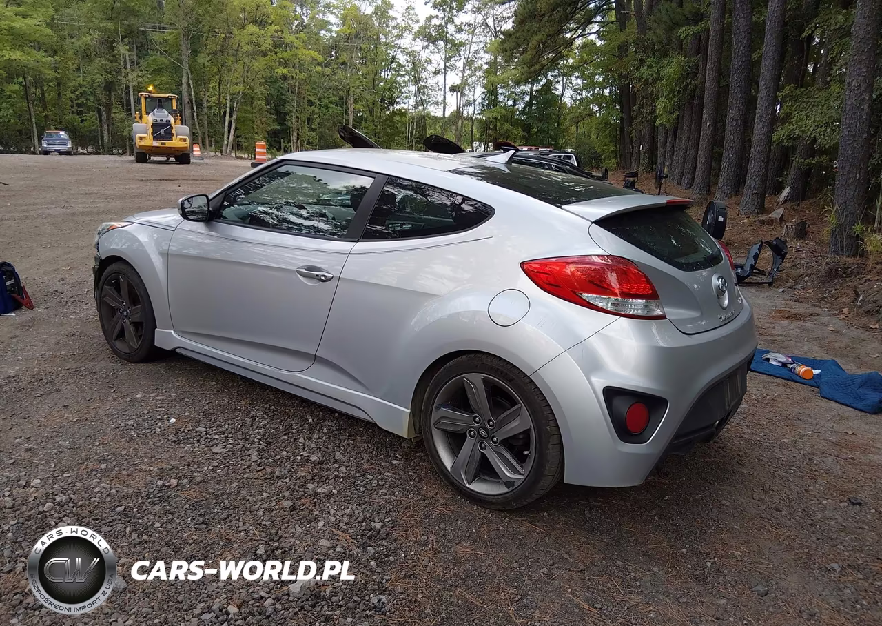 2014 Hyundai Veloster Turbo W-Blue VIN:KMHTC6AE9EU207094 - 3