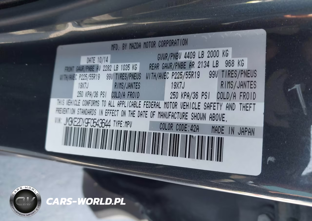 2015 Mazda Cx-5 Grand Touring VIN:JM3KE2DY9F0543644 - 9