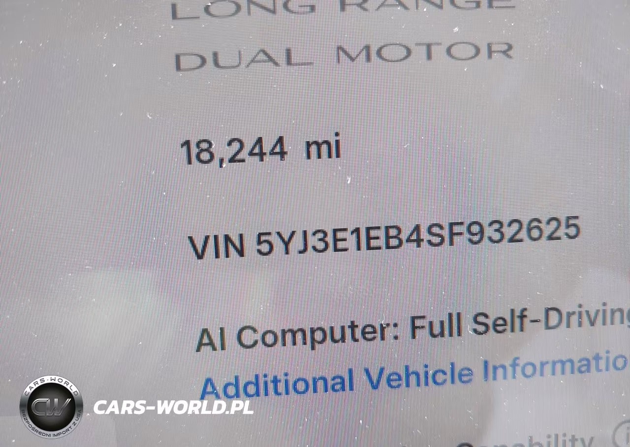 2025 Tesla Model 3 Long Range All-Wheel Drive VIN:5YJ3E1EB4SF932625 - 15