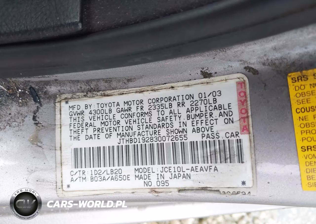 2003 Lexus Is 300 VIN:JTHBD192830072655 - 9