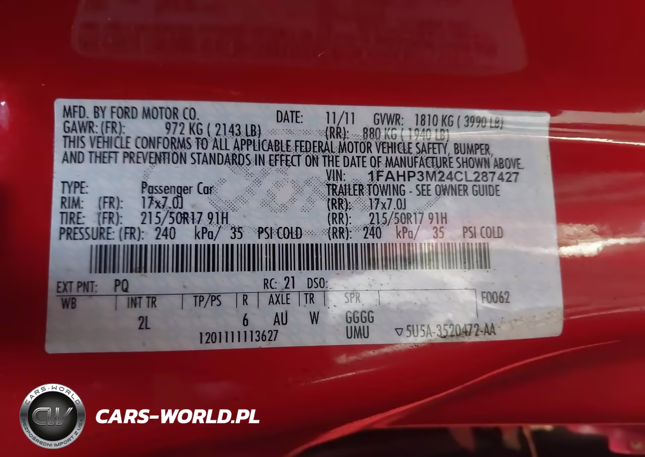 2012 Ford Focus Sel VIN:1FAHP3M24CL287427 - 9
