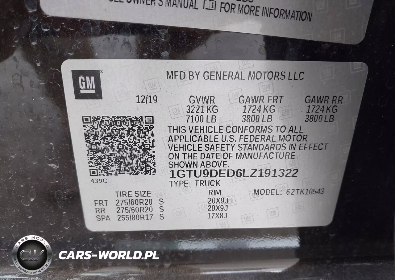 2020 GMC Sierra 1500 4Wd Short Box Slt VIN:1GTU9DED6LZ191322 - 9