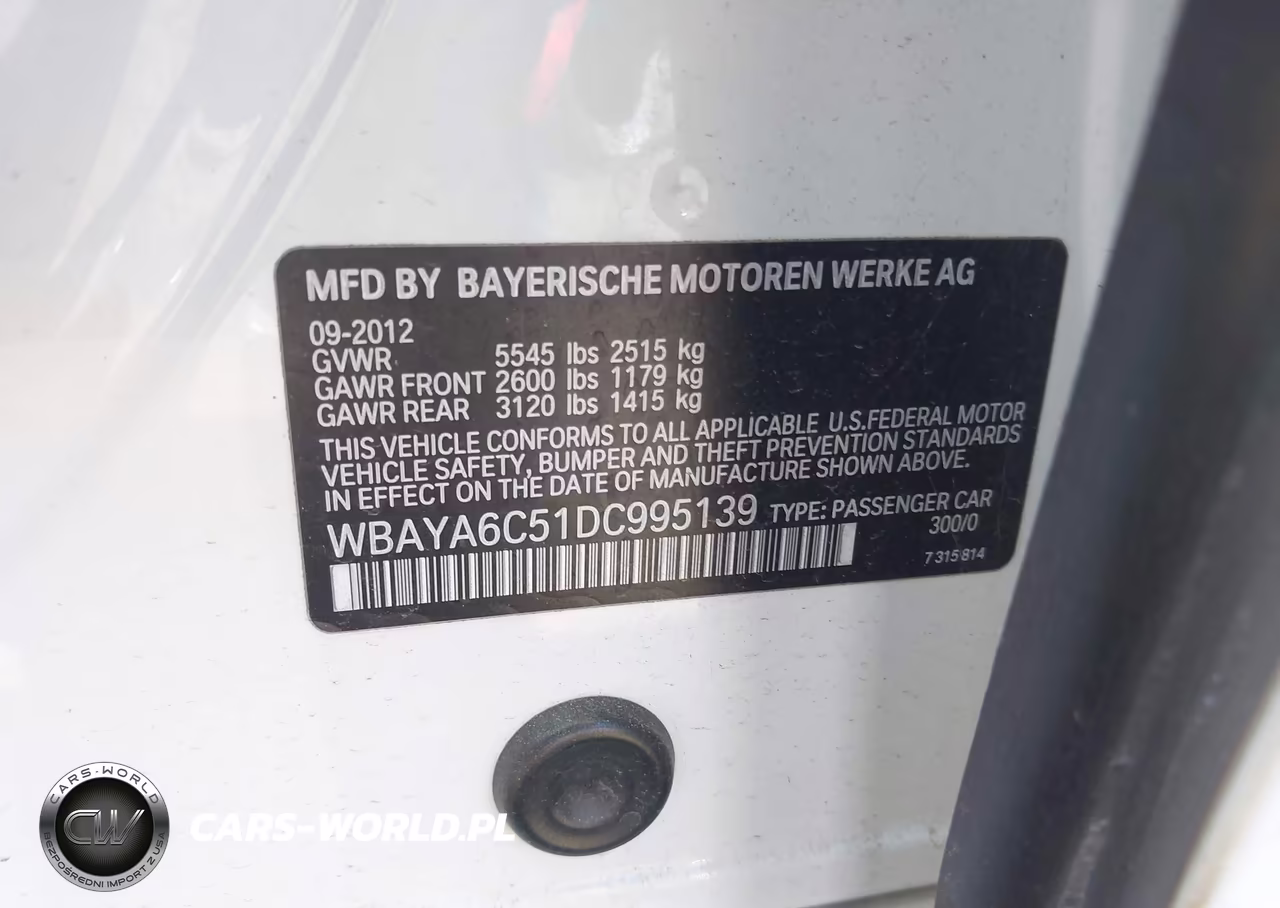 2013 BMW 740I VIN:WBAYA6C51DC995139 - 9
